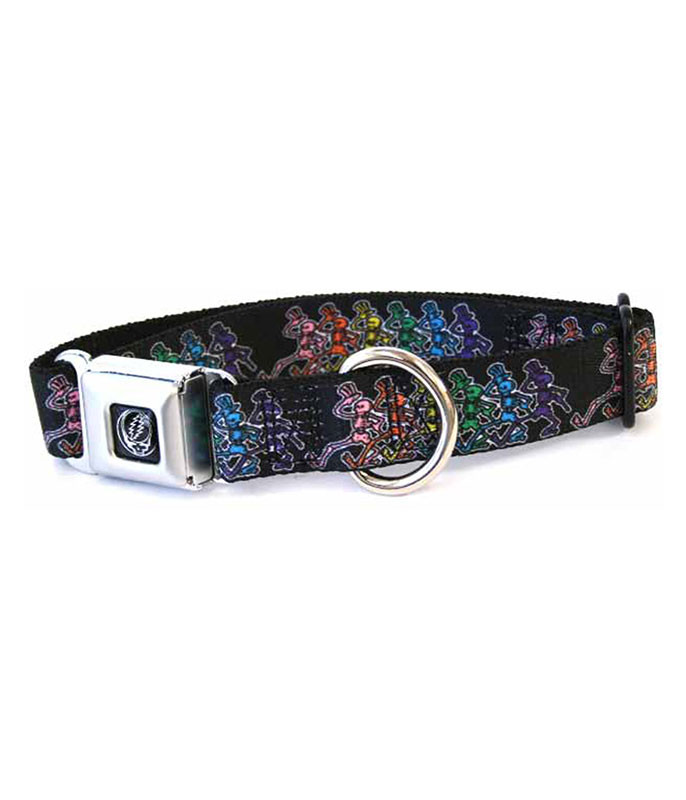 Dancing Skeletons Dog Collar Sm Black