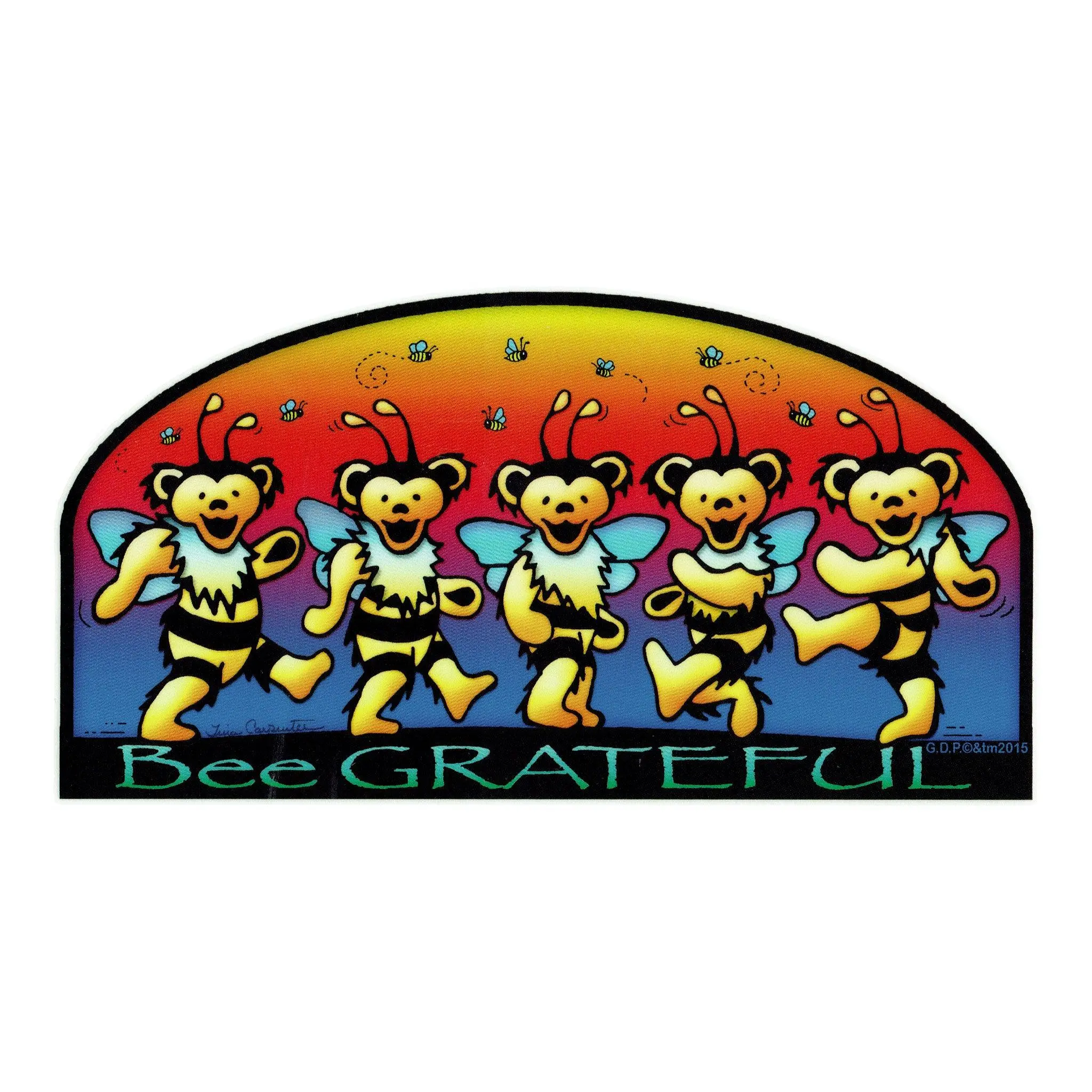 Grateful Dead Bee Grateful Window Sticker