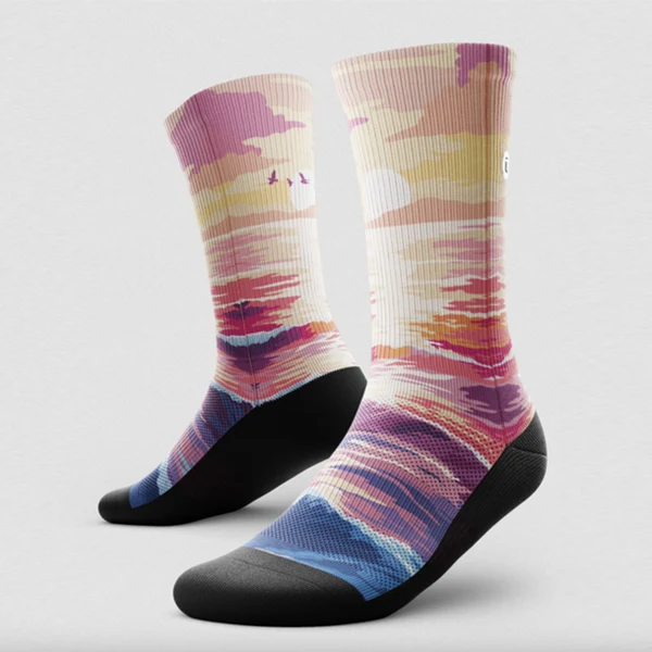 Outway Crew Socks - Sunkissed Waves