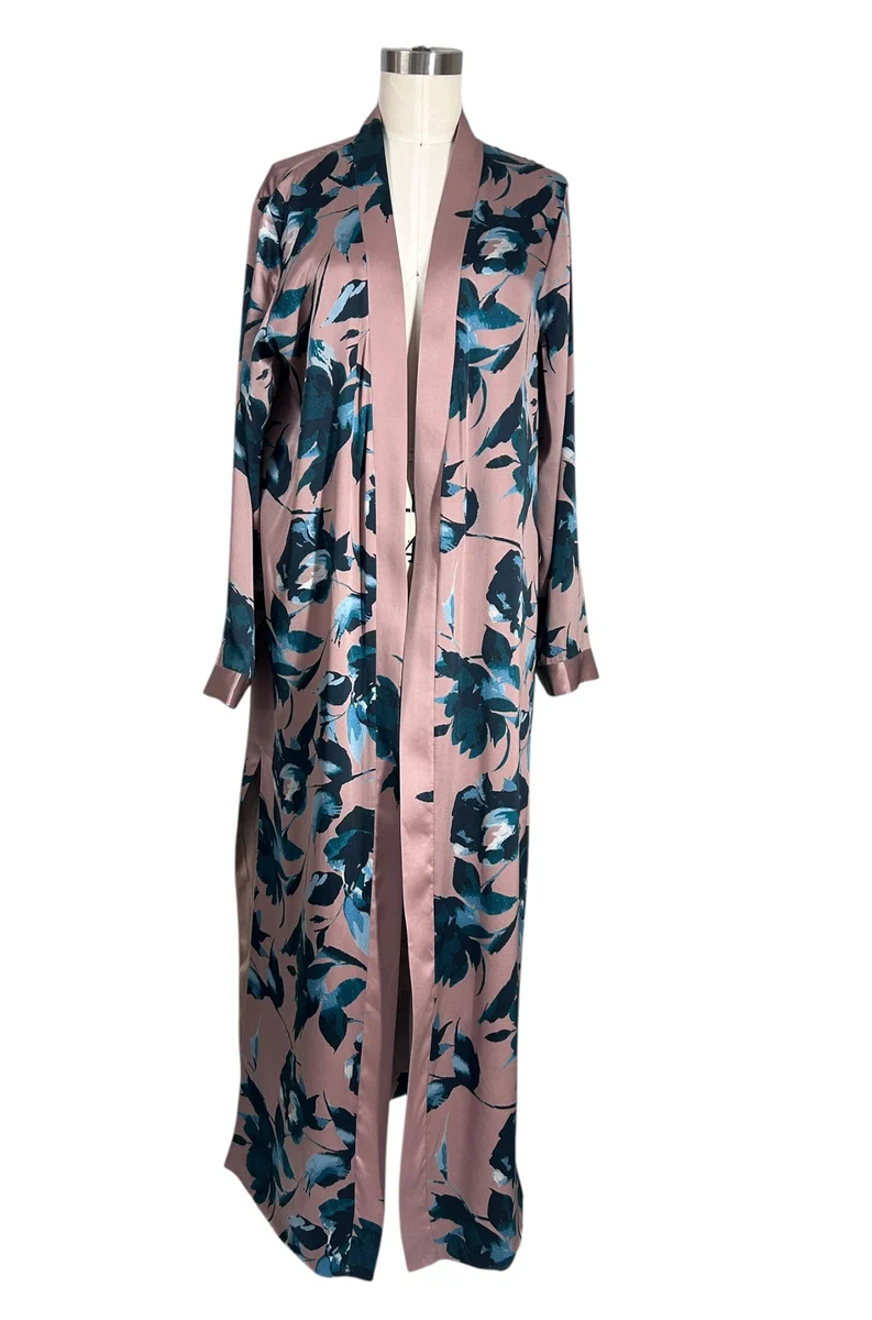 Pre-Owned - Michelle Mason - Floral Print Silk Robe