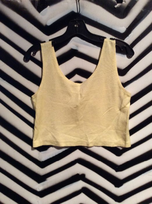 SLEEVELESS CROPPED KNIT TANK TOP